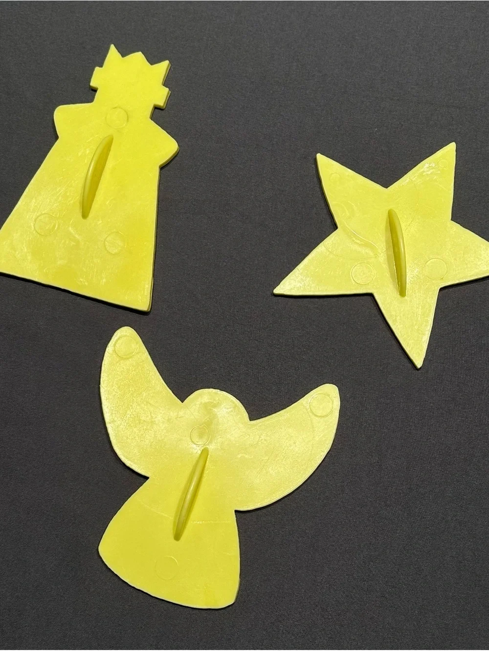 3 Piece Yellow Nativity Themed Christmas Cookie Cutters